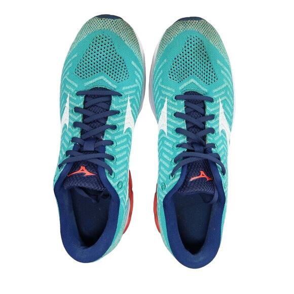 Mizuno Shoes Womens 12 Athletic Trainers Running Waveknit R2 Sport Performance - Picture 7 of 15